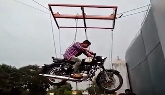 Pawan singh Bike Stunt