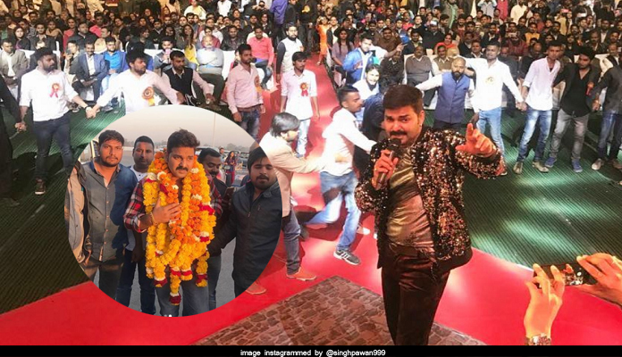 Pawan singh welcome to bhopal for stage show