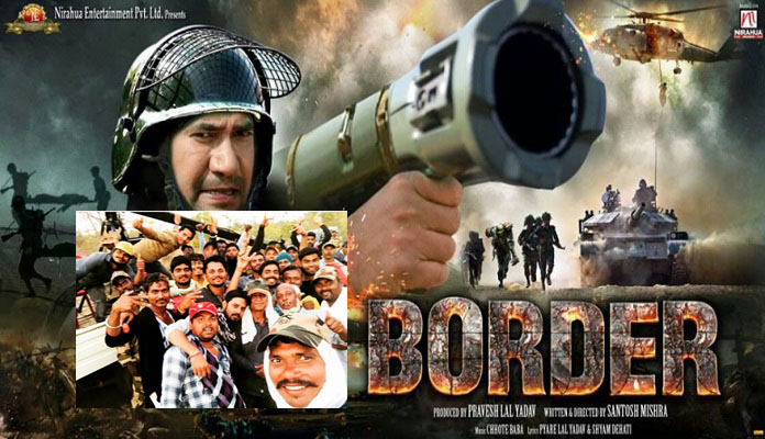 shooting of Bhojpuri film border action sequence