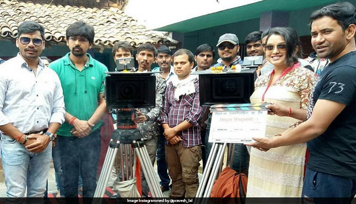 Nirahua Hindustani's third part starts shooting, the entire team of the movie that was seen during Muhurta