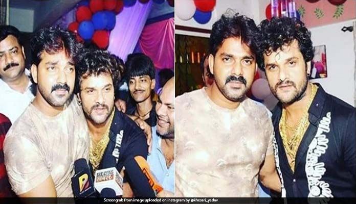 Bhojpuri, one of the two superstars, reached the house of Khesarilal Pawan Singh